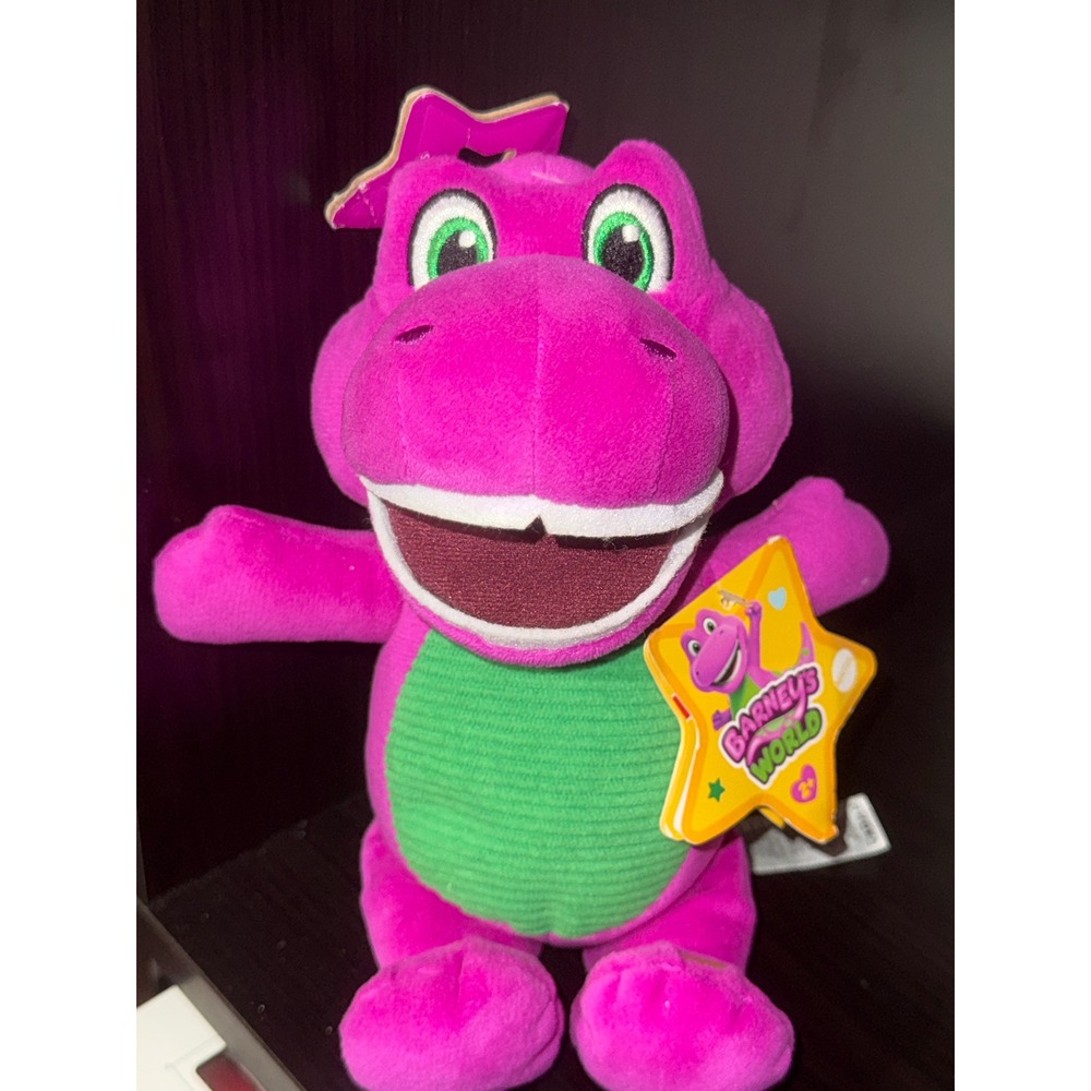 Fisher-Price Barney's World Barney 8-Inch Plush toy.
